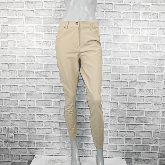 Lululemon Women's City Sleek Slim fit 5 Pocket High Rise Pants in beige sz 30 - Picture 1 of 12